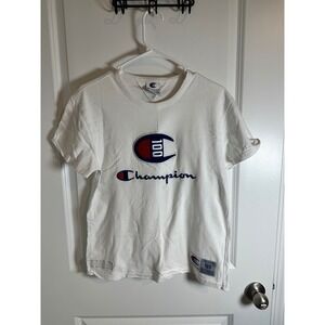 Champion 100th Anniversary White Crewneck T Shirt Womens Medium